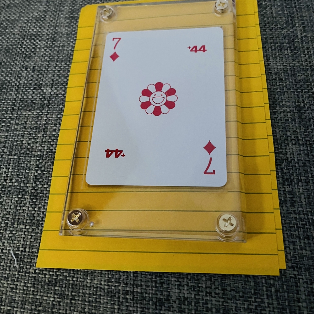 Playing Card with Red Diamond Design